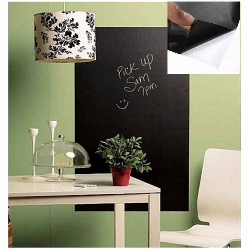 

High Quality Black Chalk Board Blackboard Removable Vinyl Wall Sticker Home Bedroom Office Kids Room Decal Chalkboard