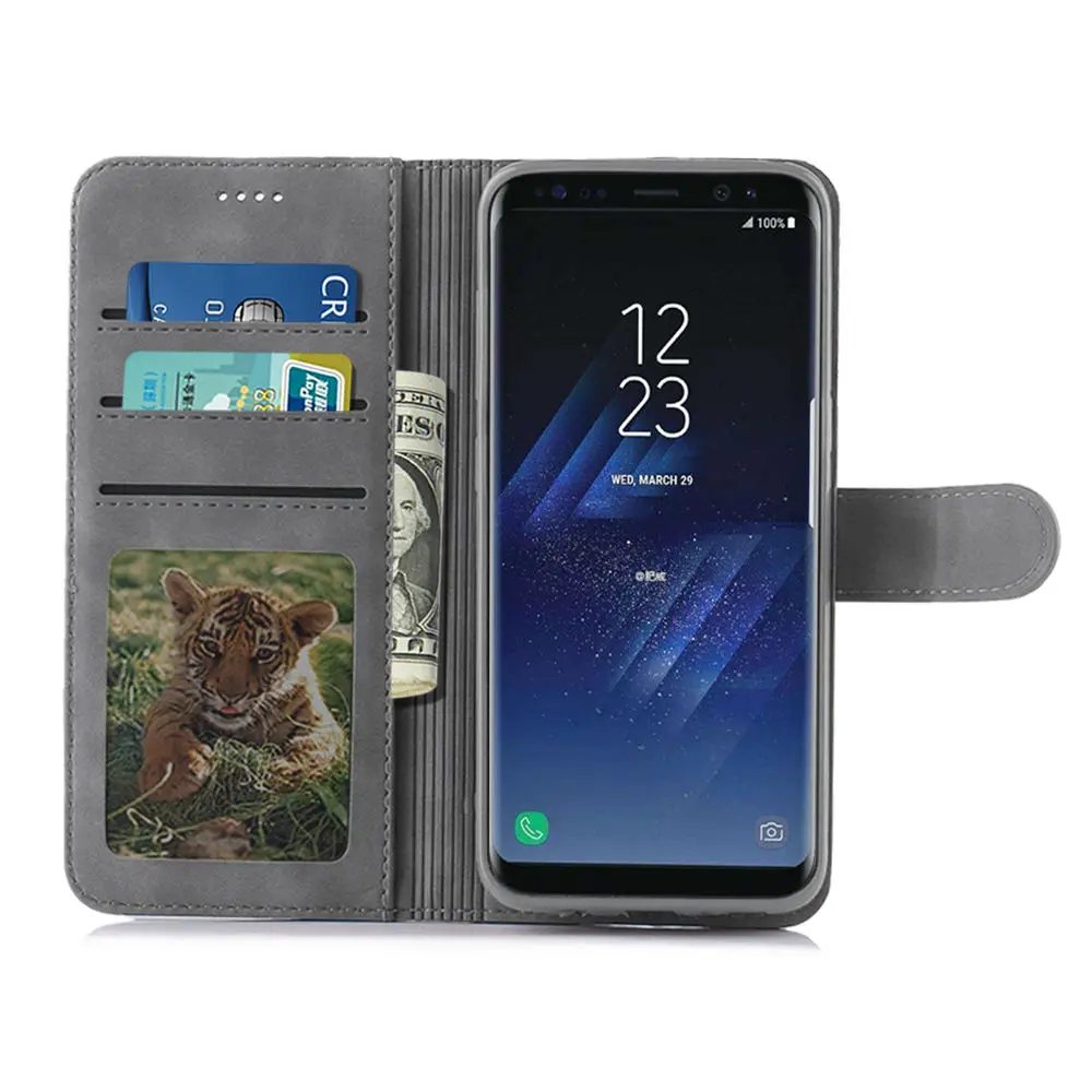 Чехол для samsung Galaxy S8, Роскошный Ретро-чехол из искусственной кожи, чехол-книжка для телефона samsung Galaxy S8 Plus, чехол для samsung S8