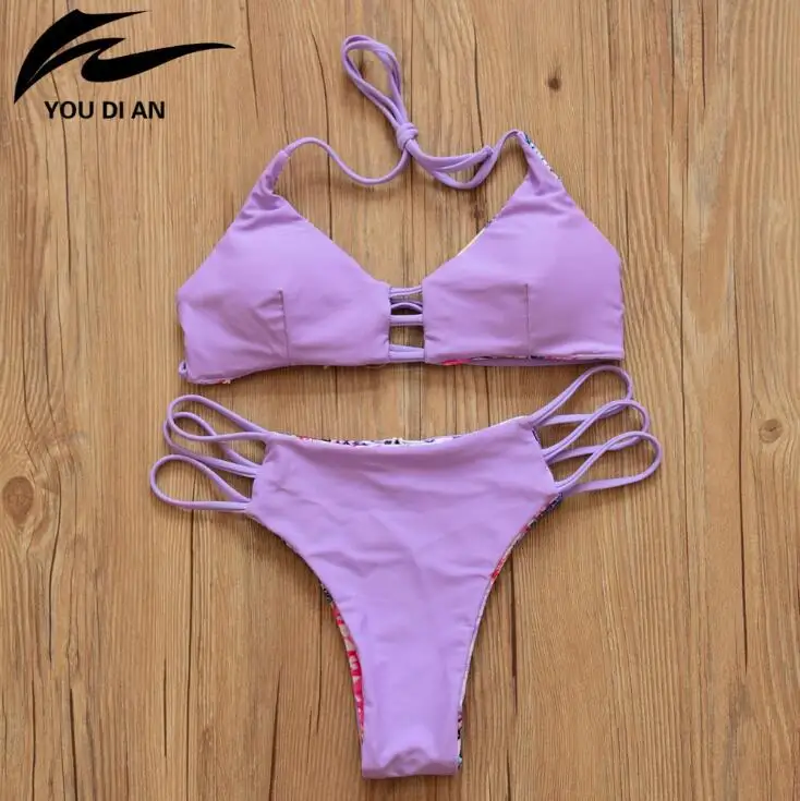 Youdian 2017 новый сексуальный короткий топ bikinis женщины купальники push up ретро женский
