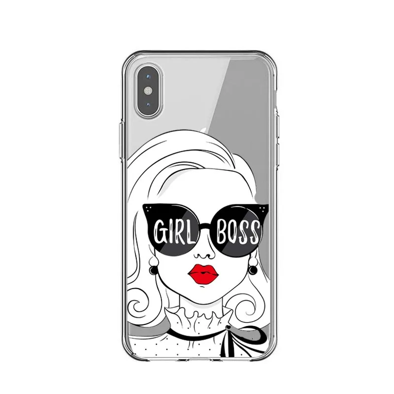 Роскошный брендовый мягкий чехол для телефона Best Friends Girl Boss iphone X XS Max XR