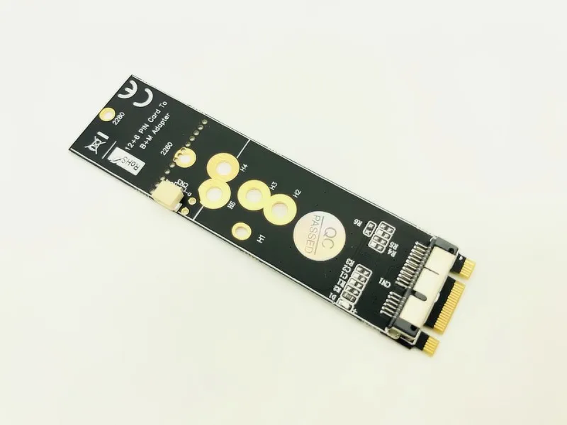 H1111Z Плата расширения 12 + 6Pin беспроводная WiFi Bluetooth карта NGFF M.2 B M Ключ адаптер для Mac