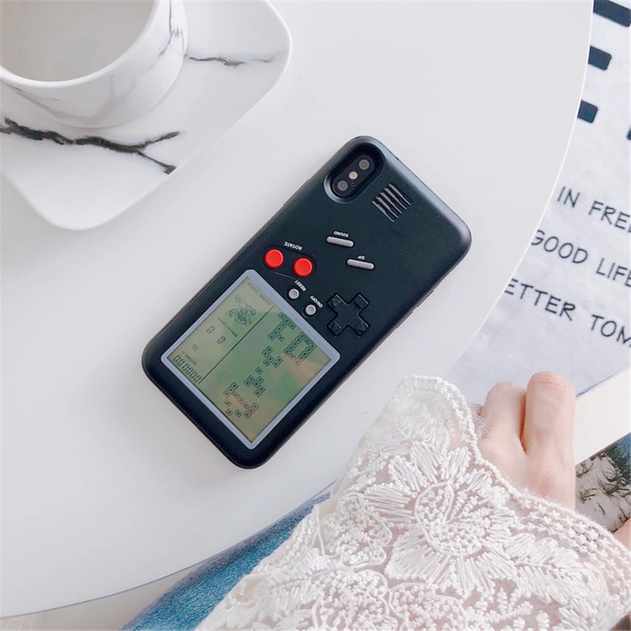 Ретро GB Gameboy Tetris чехлы для телефонов iPhone 6, 6s, 7, 8 Plus, мягкий ТПУ чехол для игровой консоли для iPhone X, XS, XR Max