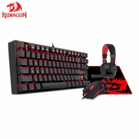 redragon combo mechanical gaming keyboard mouse and mouse pad pc gaming headset with microphone led backlit 87 key keyboard k552