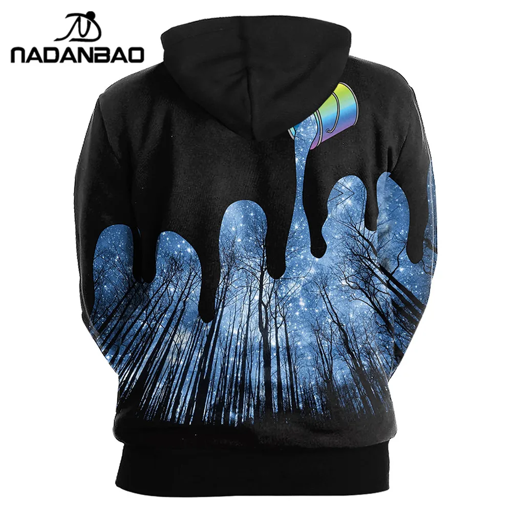 NADANBAO новый стиль хип хоп толстовки кофты орошения лес 3D печать осень с капюшоном
