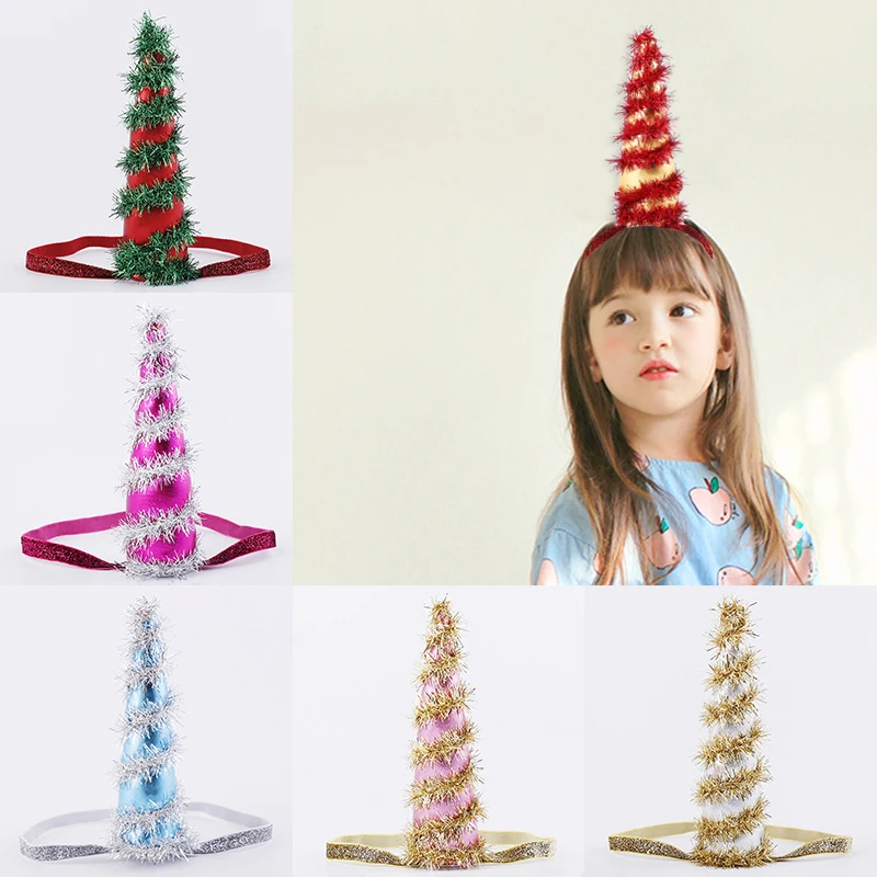Shinny Child Christmas Party Hats First Birthday Girl Kids Toys Kindergarten Fancy Ball Costume Xmas Decor|decorative decorative|decoration