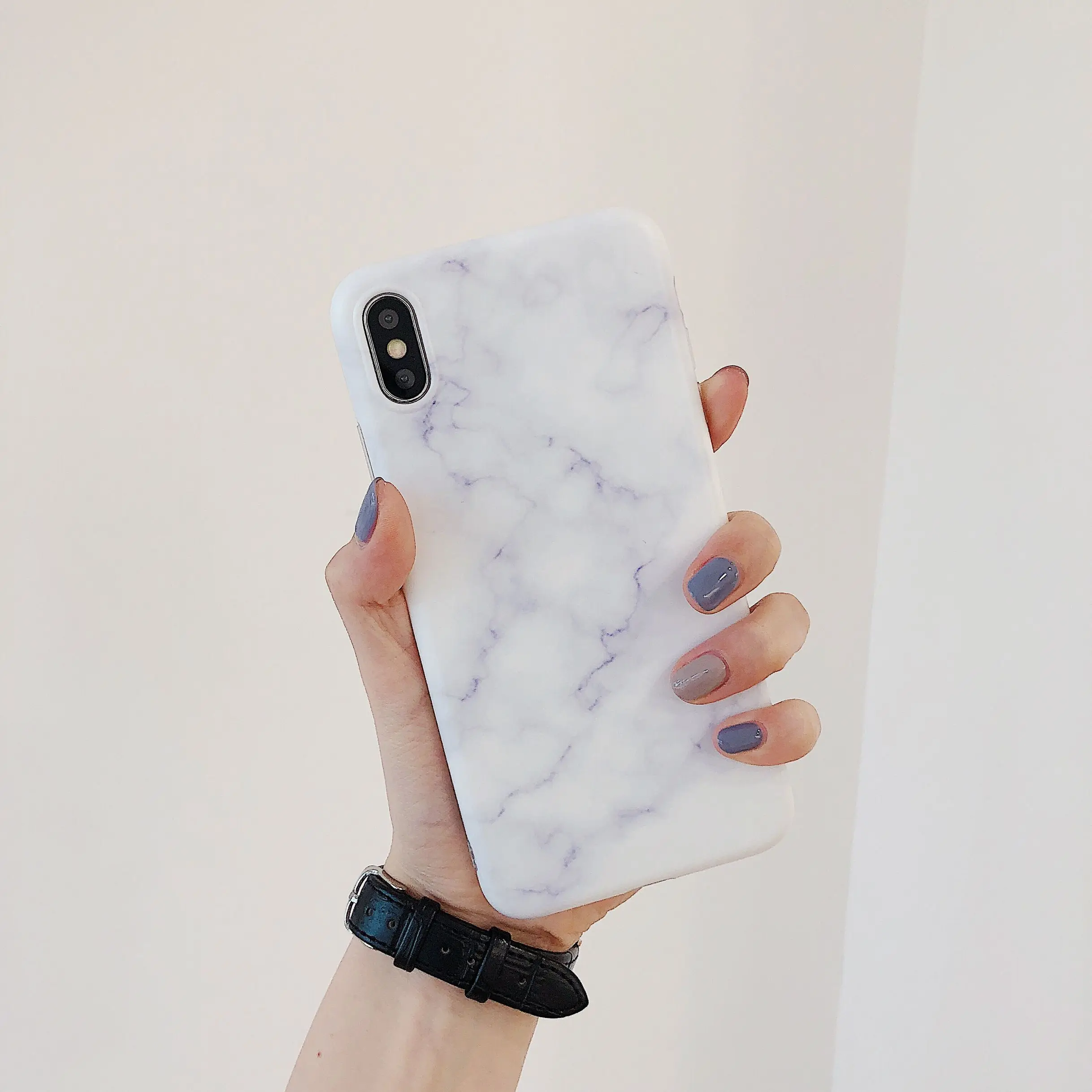 New Silver Grey Marble Phone Case For iPhone XR XS MAX X Soft TPU Back Cover 7 8 Plus 6 6s Cases Coque Fundas | Мобильные телефоны