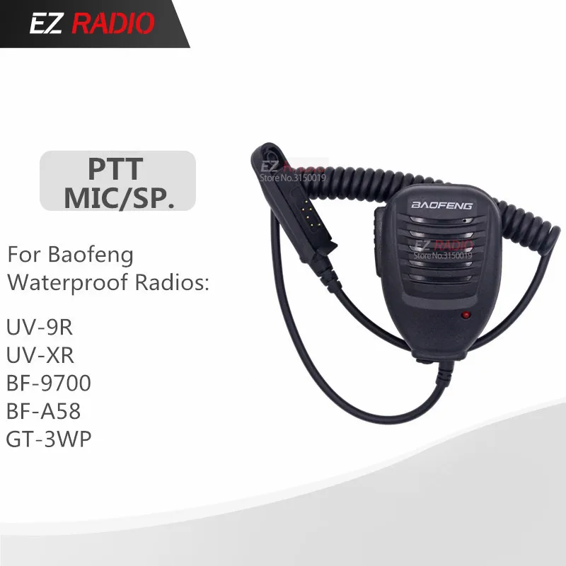 BAOFENG Walkie Talkie PTT Microphone Speaker for UV-9R BF-A58 BF-9700 Compatible with UV-XR Plus GT-3WP UV-5S RT6 | Мобильные