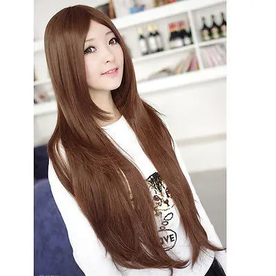 Fascinating Women's Long Straight Parted Middle Full Hair Wig (B0320) |