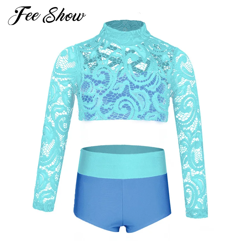 Детское балетное платье для девочек комплект из двух предметов укороченный топ с