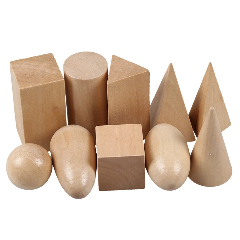 

Wooden Montessori Mystery Bag Geometry Blocks Set Educational Cognitive Toys