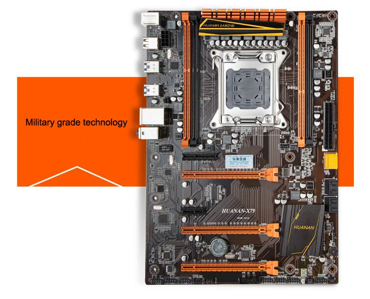 Материнская плата HUANANZHI X79 LGA 2011 ATX USB3.0 SATA3 PCI-E NVME M.2 поддержка 4*16G REG ECC память и процессор Xeon E5