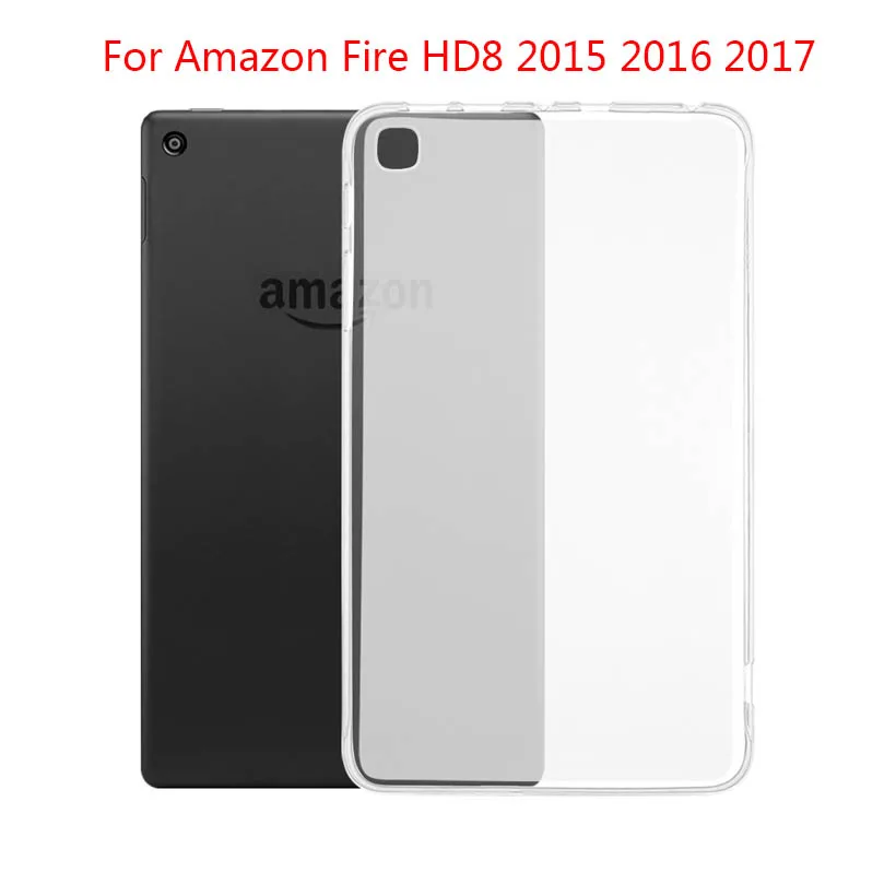 For Fire HD8 Прозрачный чехол для Amazon Kindle Fire HD8 HD10 10,1 Paperwhite 1 2 3 Чехол s Fire 7 7,0 8,9 Водонепроницаемый крышка - Цвет: For Fire HD8