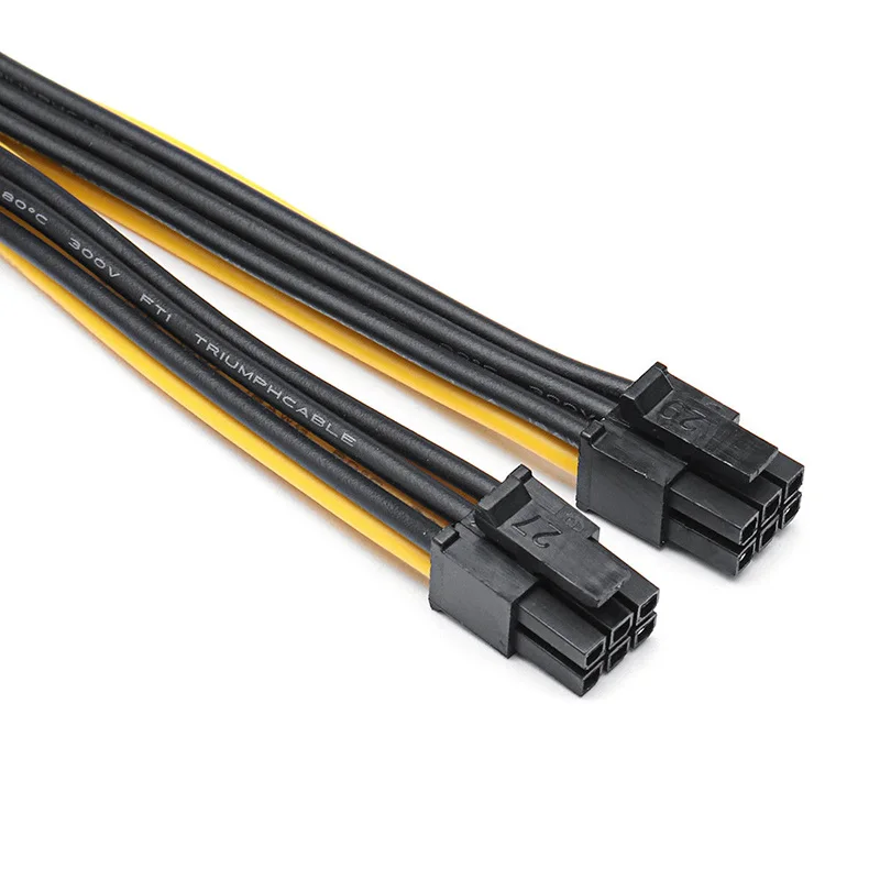 2019 горячий 18AWG двойной мини 6 Pin к 8 Мужской PCI-E кабель питания для Mac Pro видеокарта DOY