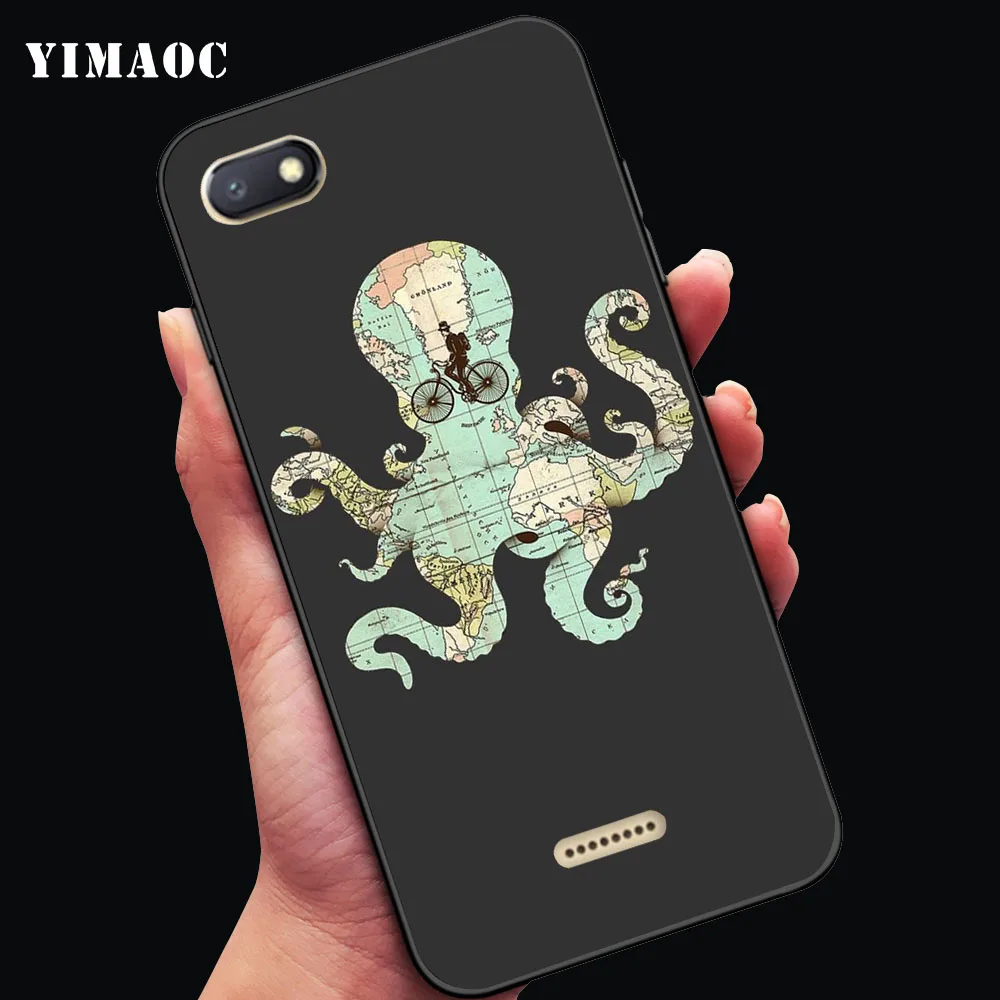 YIMAOC карта мира план путешествий Черный Мягкий силиконовый чехол для Xiaomi Redmi Note 6 Pro