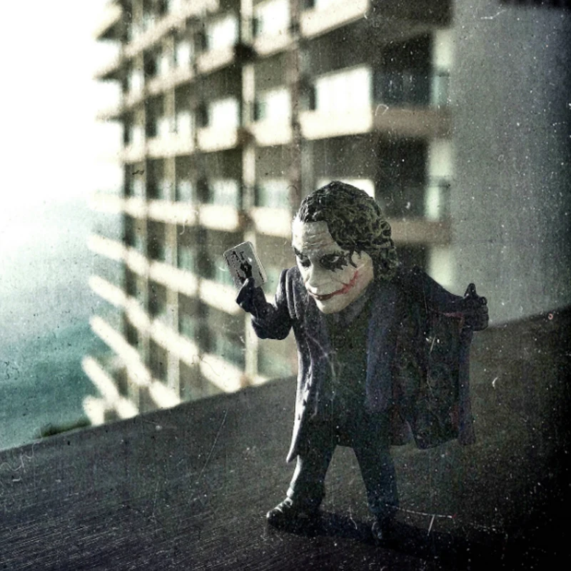 Пластиковые ПВХ Бэтмен клоун Q издание куклы модель украшения дома подлинный