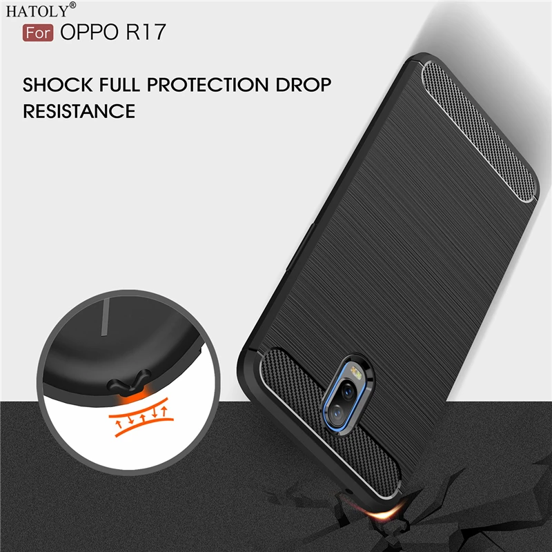 HATOLY чехол для OPPO R17 противоударный мягкий ТПУ матовый прочный силиконовый
