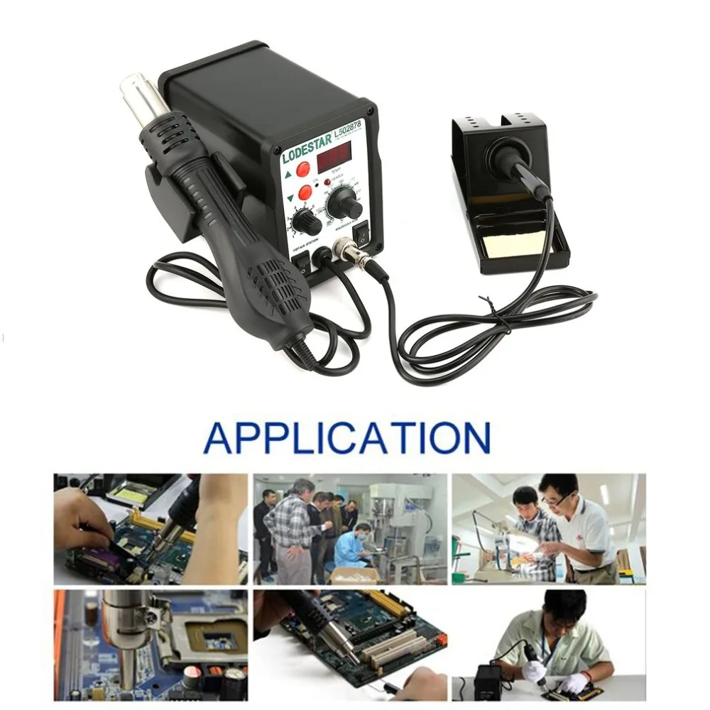 LODESTAR 2in1 цифровой Дисплей SMD термовоздушной паяльной станции и паяльник горячего