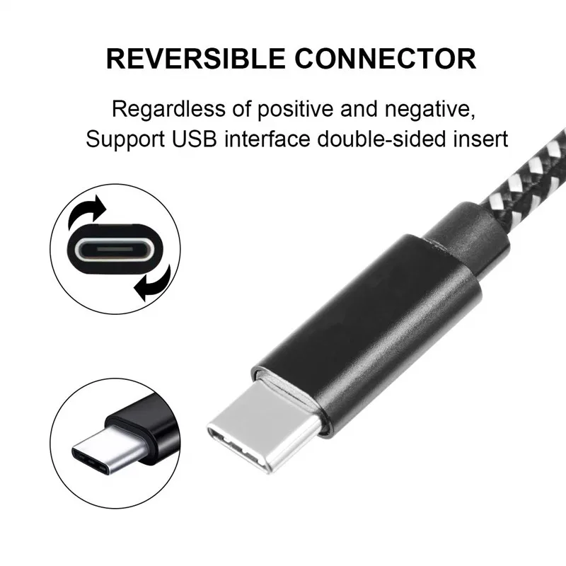 USB Type C нейлоновый плетеный шнур для быстрой зарядки Samsung Galaxy S9 S8 Note 9 8 A3 A5 A7 2017 Huawei P20