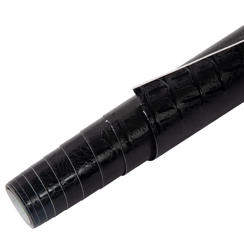 SUNICE Auto Car Wrap Film Black Crocodile Texture Wrapping Sticker Decoration Waterproof Air Bubble Free 1.52*1m |