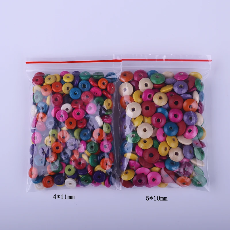 QIYIGE 5x10 мм 300 шт Цветные Разноцветные деревянные плоские бусины Abacus Свободные Бусы