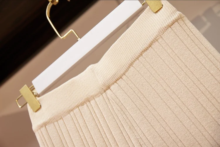 ALPHALMODA, Женская Полосатая трикотажная футболка, топ+ Широкие трикотажные брюки, лето-осень, 2 шт., повседневные комплекты, женские вязаные штаны, костюмы