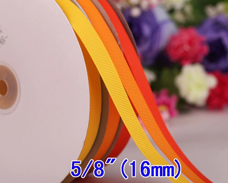 Сплошной цвет 5/8 &quot16 мм Grosgrain ленты Fita de gorgorgorao оптовая продажа волос 100Y/рулон | Дом