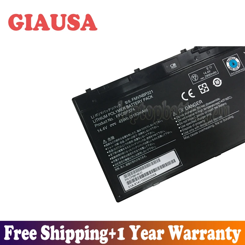 GIAUSA новая 14 4 V 45Wh 3150mAh FPCBP374 батарея для Fujitsu Stylistic Quattro Q702 FMVNBP221 FPB0287 серия |