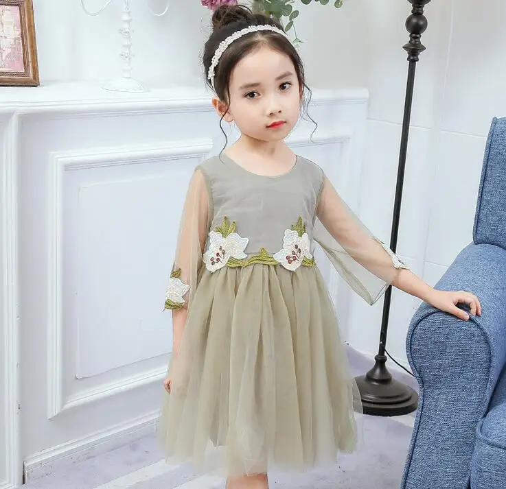 Одежда оптовая продажа детская эксклюзивная одежда с цветочным принтом платье