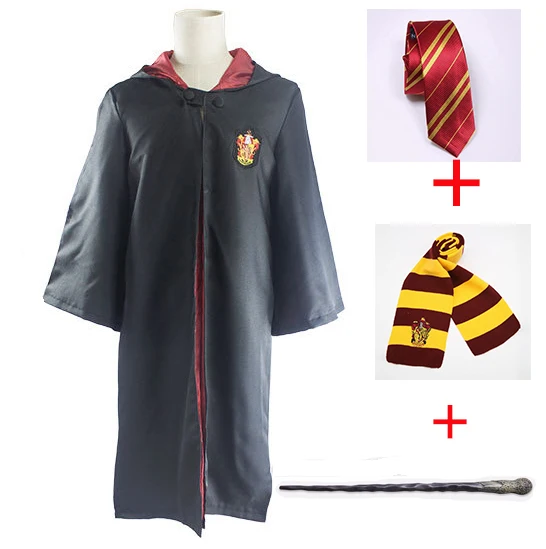 Ron Suit Халат, накидка, галстук, шарф, палочка, очки Ravenclaw/Gryffindor/Hufflepuff/Slytherin Robe, Маскарадные костюмы, Гермиона, костюм 23 - Цвет: Ron Suit