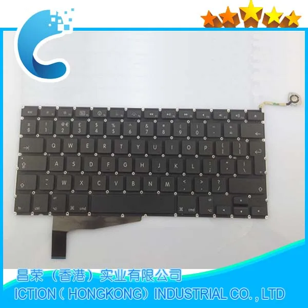 5 шт./лот новая клавиатура с британской раскладкой для ноутбука MacBook Pro 15 &quotUnibody A1286
