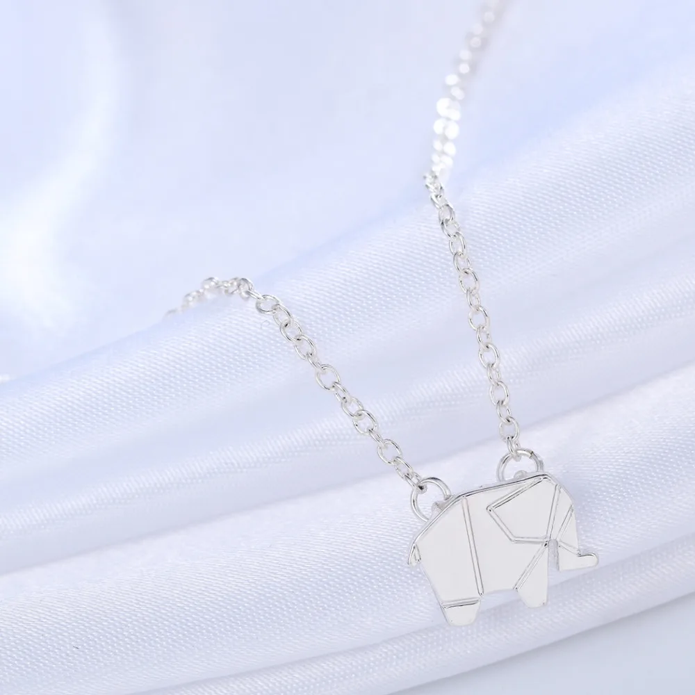 Kinitial 1 шт. эффектное колье с кулоном в форме слона Подвески геометрическое