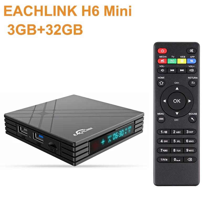 Оригинальный eachlink H6 мини ТВ коробка Allwinner 3 Гб оперативной памяти Оперативная