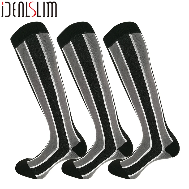 

IDEALSLIM 3 Pairs Compression Stockings Women Men Knee High Socks Pressure Knee Calf Supports Socks