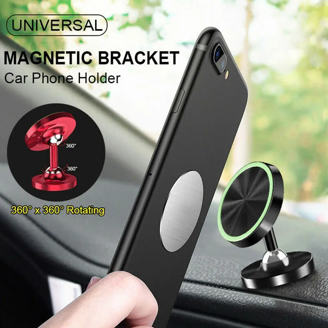 360 градусов Магнитный держатель для телефона в автомобиле Кронштейн мобильного
