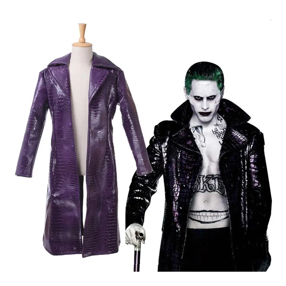 Бесплатная доставка костюм для косплея из фильма Отряд Самоубийц Тренч Джокера