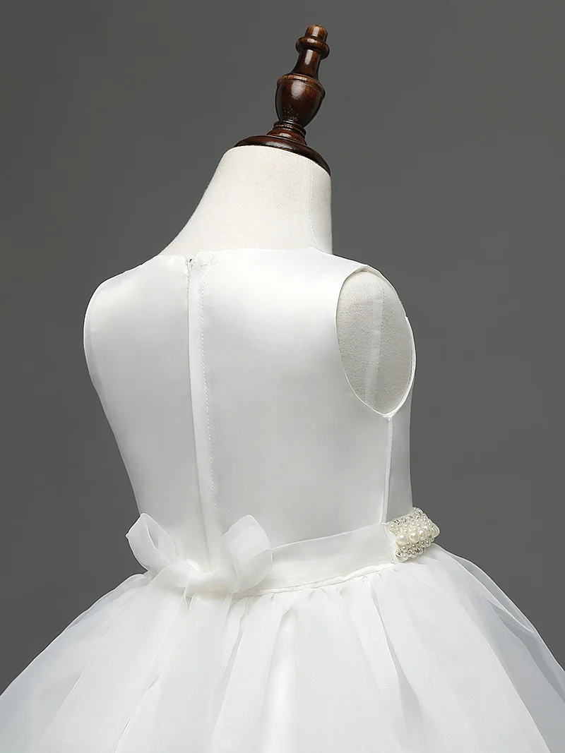 2017 Summer Children Girls Dresses Sleeveless Baby Ball Gown Dress Kids Party Wedding for Flower Girl 4-14Y | Детская одежда и