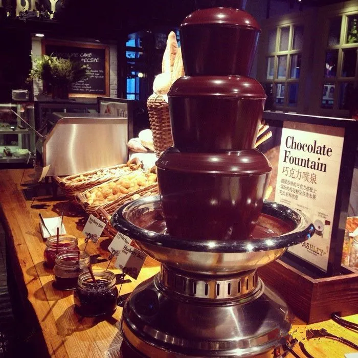 4 х слойная машина для шоколадного фонтана коммерческая фондю 220 В 110 В|Шоколадные