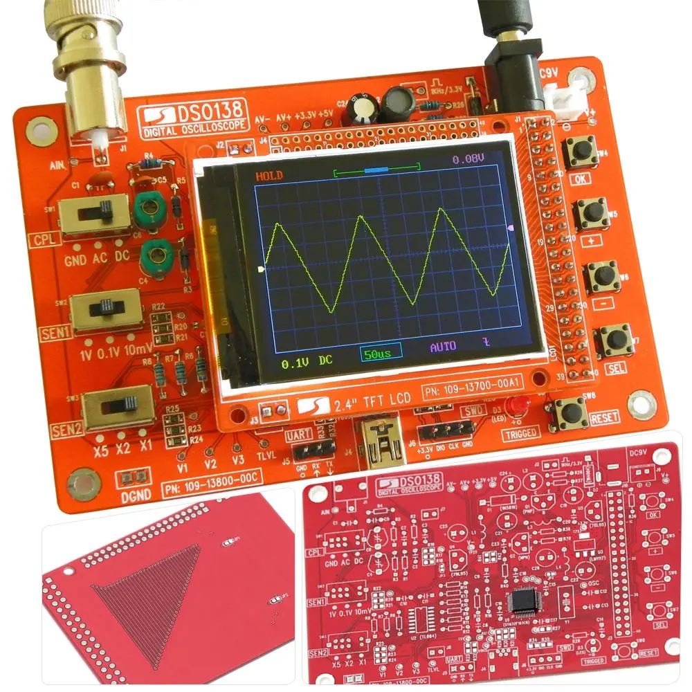 DSO138 2 4 дюйма цифровой осциллограф TFT DIY Kit детали для рукоделия изготовления