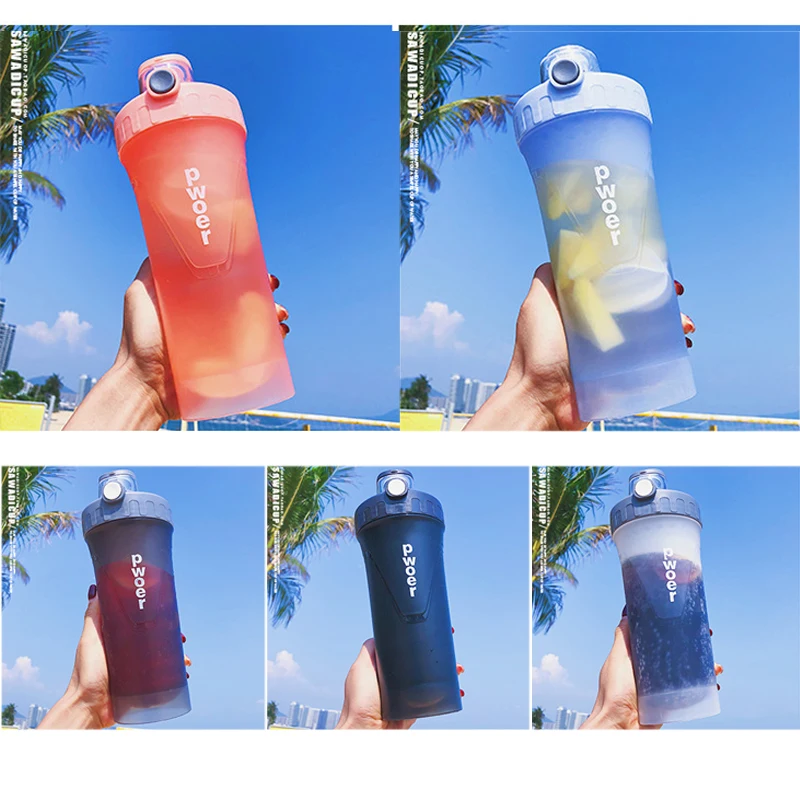 650ml протеин порошковый шейкер бутылка для сока бутылка для смешивания спортивные Пеший Туризм Йога бутылка для воды с фильтром фильтр летние посуда для напитков