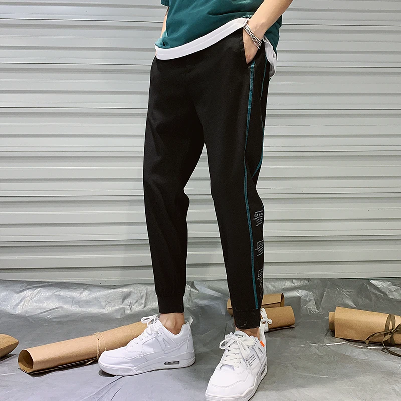 Мужские уличные брюки в стиле хип-хоп повседневные штаны Корейском дизайнерские