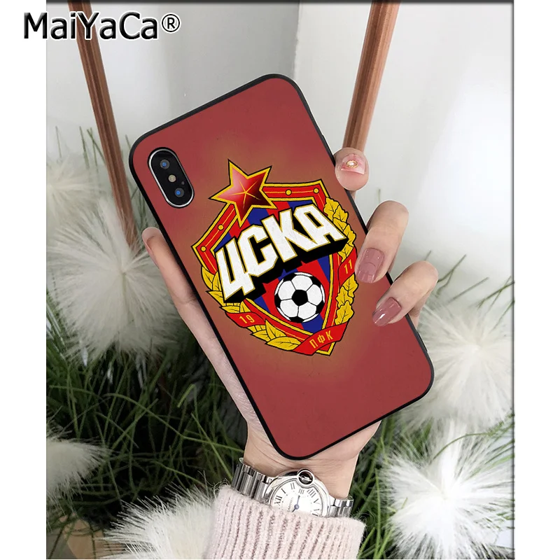 MaiYaCa PFC ЦСКА футбольная команда, высокое качество, чехол для телефона Apple iPhone 8 7 6 6S Plus X XS MAX 5 5S SE XR, мобильные телефоны