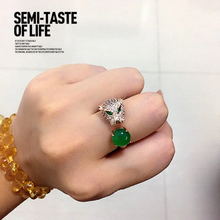 Tousmi 2019 Для Девочек Золотой Зеленый Халцедон Циркон пантера Свадебные