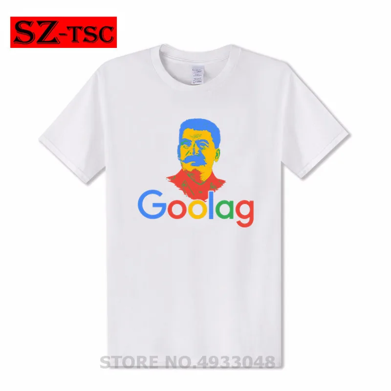 Летние мужские футболки с принтом Goolag Stalin Gulag Meme О-образным вырезом на заказ |