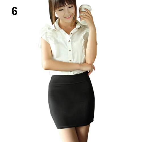 Bluelans пикантные женские мини юбка-трапеция Бесшовные стрейч плотный Короткие