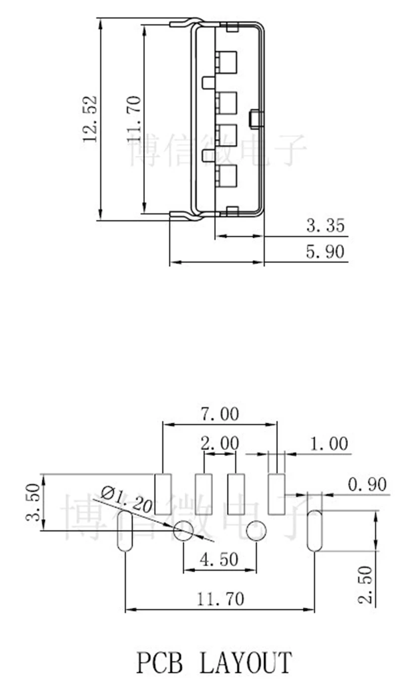 10 шт. G48 USB 3. 0 4-контактный Штекерный разъем типа А для передачи данных и зарядки