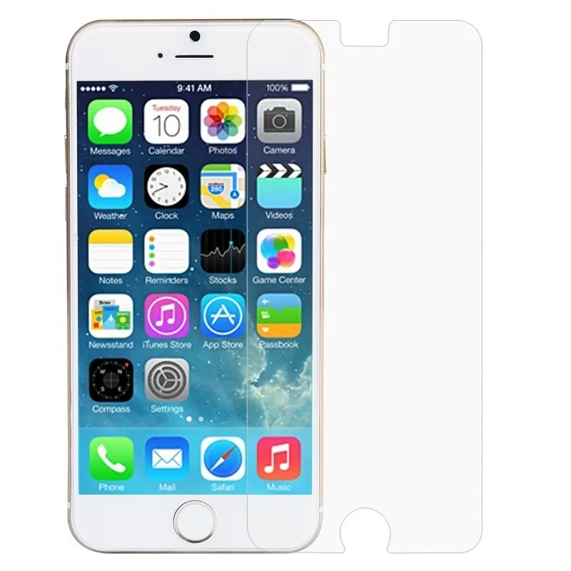 

100pcs/lot For Alppe iPhone4s 5s 6S 6pus 7plus 8 plus X Premium Tempered Glass Screen Protector for iPhone7 plus protective film