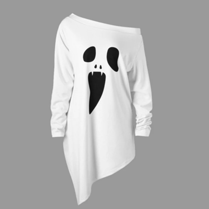 Женская футболка с длинным рукавом Ghost повседневная забавная Футболка принтом