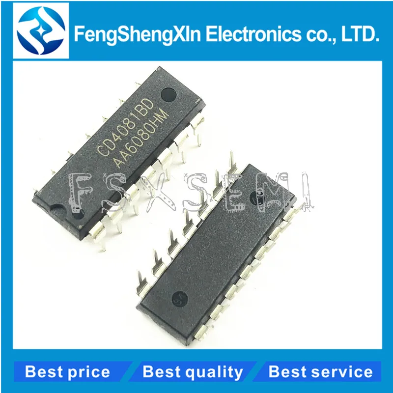10 шт./лот CD4081 CD4081BE CD4081BD DIP 14 CMOS IC|Интегральные схемы| |