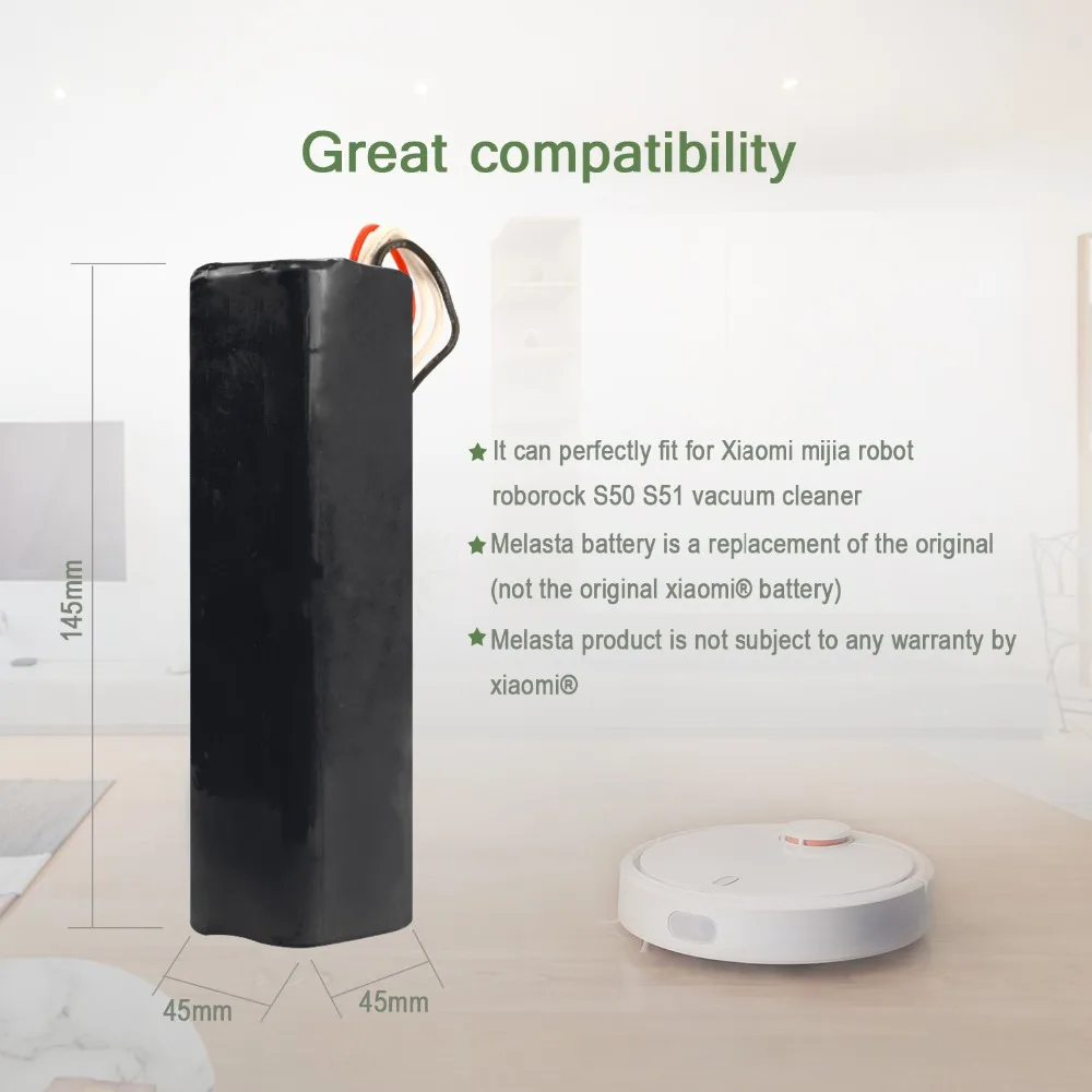 Перезаряжаемый литий-ионный аккумулятор 5300 мАч для xiaomi mi jia робот-пылесос xiaomi mi robot 2nd roborock S50 S51 S55