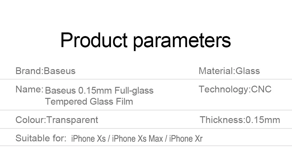 Baseus 0,15 мм Защитная пленка для экрана из закаленного стекла для iPhone 11 Pro Max XS Max Xr X защитная пленка для iPhone11 iPhonex